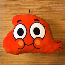 Dükkan Design Nakışlı Büyük Boy Gumball Darwin Şekilli Yastık Minder