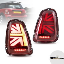 Mini cooper r58 stop lambası ledli british flag 2008 / 2014 kırmızı