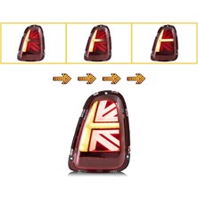 Mini cooper r58 stop lambası ledli british flag 2008 / 2014 kırmızı