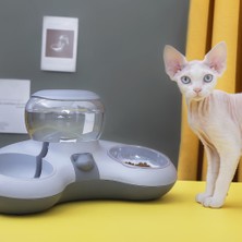 Floria Evcil Hayvan Hazneli Kedi Köpek Mama ve Su Kabı Seti 1.4 lt Su