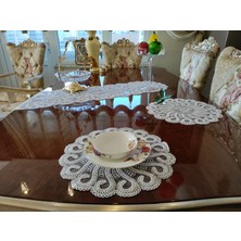 Neu Bella Home Amerikan Servis Nakış Lüks Supla Ahtapot Masa ve Sunum Takımı Çeyizlik