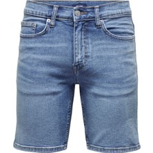 Only & Sons Normal Koyu Mavi Erkek Denim Şort Onsweft Mbd 7625 Pım Dnm Shorts Vd