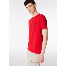 Tommy Hilfiger Bisiklet Yaka Kırmızı Erkek T-Shirt MW0MW33987