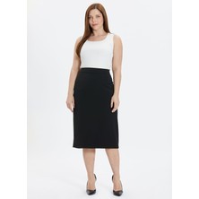 Selen Normal Bel Siyah Kadın Düz Standart Etek 24YSL3444-BB