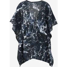 Blackspade Lacivert Kadın Pareo 10581