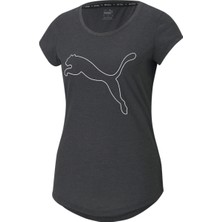 Puma 52032007 Performance Heather Cat Te Koyu Gri Kadın Bisiklet Yaka Regular Fit T-Shirt