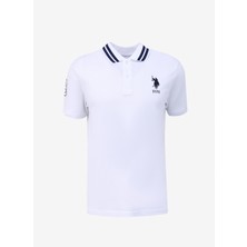 U.S. Polo Assn. Beyaz Erkek Slim Fit Polo T-Shirt GSD01IY024