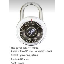 Tks Şifreli Yuvarlak Dönerli Krom Asmakilit -50MM