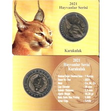 3Alp Koleksiyon 3ALP Koleksiyon, Karakulak 1 Kuruş 2021,  Darphane Hatıra Bimetal Para, Özel Kitinde, Çil