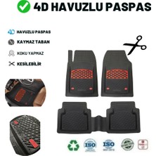 Rptech Renault Zoe 2012 Havuzlu Üniversal Paspas Siyah - Kırmızı