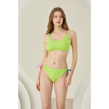 Loya Yeşil Basic Halter Tek Üst Bikini