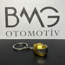 BMG Otomotiv Metal Kask Anahtarlık -Gold-