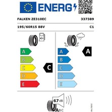 Falken 195/60 R15 88V Ziex Ze310 Ecorun Oto Yaz Lastiği ( Üretim Yılı: 2024 )