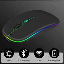 Redmud Teknoloji Apple ipad 6.nesil 9.7 Inç A1893 A1954 Uyumlu Rgb Işıklı (7 Renkli)  Bluetooth & Wireless Türkçe Klavye Mouse Seti Design By Newface