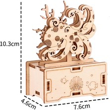 Decisive 3D Bulmacalar Ahşap Ahtapot El Krank Müzik Kutusu Montaj Oyuncak Dıy Montajlı Modu Modeli Yapı Taşı Kitleri Hediye (Yurt Dışından)