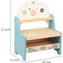 Decisive Çocuk Simülasyon Ahşap Alet Tezgahı Büyük Araç Kutusu Vida Somunu Kombinasyonu Dıy Sökme Aracı Masa Bakım Oyuncak (Yurt Dışından)
