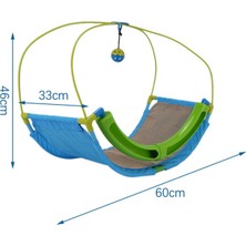 Decisive Kedi Oyuncak Rocker Keten Kanvas Salıncak Kedi Kanepe Kedi Uyuyan Beşik Yatak Çan Topu ile Pet Interaktif Oyuncak (Yurt Dışından)