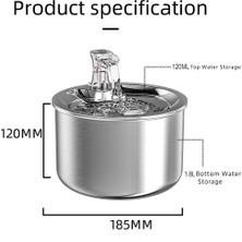 Decisive Paslanmaz Çelik Otomatik Kediler Çeşmesi 2l Akan Su Içme ile Uyumlu Kedi Köpek Pet Tiryakisi Dağıtıcı Abd Plug (Yurt Dışından)