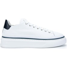 Fabi Erkek Hakiki Deri Beyaz/mavi Sneakers & Spor Ayakkabı 510 FU0827C Erk Ayk Y24 Bıanco/blu