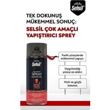 Spreycim Selsil Çok Amaçlı Sprey Yapıştırıcı Kağıt Karton Kumaş Ahşap Metal Köpük Yüzey Yapıştırıcı Sprey 400 ml