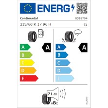 Continental 215/60 R17 96H Ecocantact 6 Yaz Lastiği (Üretim Yılı:2024)