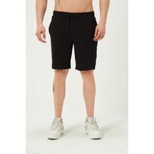 Polo State Erkek Crinkle Kumaş Regular Fit Şort Siyah