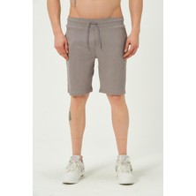 Polo State Erkek Crinkle Kumaş Regular Fit Şort Gri
