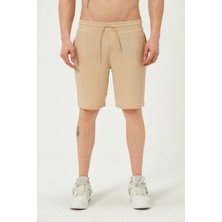 Polo State Erkek Crinkle Kumaş Regular Fit Şort Bej