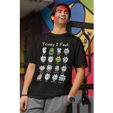 Fuddy Moda Today I Feel Yazılı Erkek-Kadın Rick Tişört