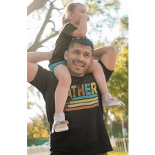Fuddy Moda Oversize Father Baba Yazılı Tişört, Babalar Günü Temalı T-Shirt