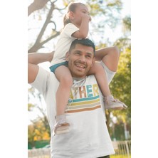 Fuddy Moda Oversize Father Baba Yazılı Tişört, Babalar Günü Temalı T-Shirt