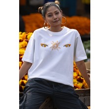 Fuddy Moda Oversize Naruto Sage Mode Sırt Baskılı T-Shirt, Unisex Anime Baskılı Tişört