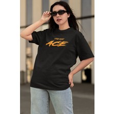 Fuddy Moda Oversize One Piece Fire Fist Ace Sırt Baskılı T-Shirt, Unisex Anime Baskılı Tişört