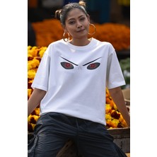 Fuddy Moda Oversize Uchiha Madara Ex Sırt Baskılı T-Shirt, Unisex Anime Baskılı Tişört