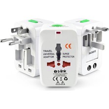 S-Link SLX-WTA03 Beyaz Universal Seyahat Adaptörü