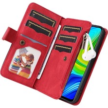 Bdt Shop Xiaomi Redmi Not 9 Fermuar Cüzdan Tarzı ile Dokuz Kart Yuvaları (Yurt Dışından)