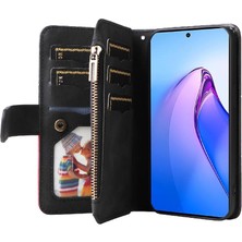 Bdt Shop Kart Yuvası Standı Fermuar Cüzdan Tarzı ile Oppo Oppo 8 Pro 5g Için Kılıf (Yurt Dışından)