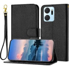 Bdt Shop Onur X7A Flip Folio Litchi Desen Cüzdan Pu Deri Kart Için Telefon Kılıfı (Yurt Dışından)