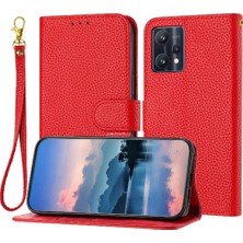 Bdt Shop Realme 9 Pro Flip Için Telefon Kılıfı Folio Litchi Desen Kart Yuvaları Tutucu Pu (Yurt Dışından)