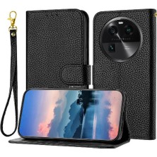 Bdt Shop Oppo Bulmak Için Telefon Kılıfı X6 Pro Flip Folio Pu Deri Litchi Desen Cüzdan (Yurt Dışından)