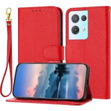 Bdt Shop Oppo Phone 8 Pro Için Telefon Kılıfı Cüzdan Flip Folio Litchi Desen Pu Deri (Yurt Dışından)