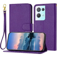 Bdt Shop Oppo Phone 8 Pro Için Telefon Kılıfı Cüzdan Flip Folio Litchi Desen Pu Deri (Yurt Dışından)