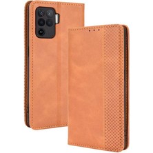 Bdt Shop Oppo A94 4g Pu Deri Manyetik Kapatma Cüzdan Için Kılıf (Yurt Dışından)