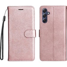 Bdt Shop Kart Yuvası ile Samsung Galaxy M54 Için Flip Case Klasik Düz Renk Yüksek (Yurt Dışından)