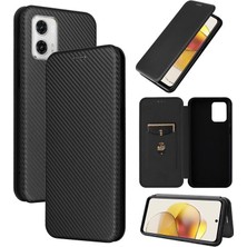 Bdt Shop Motorola Moto G53 Manyetik Karbon Fiber Tam Koruma Kartı Için Kılıf (Yurt Dışından)
