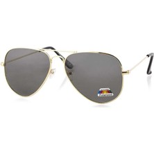 POLO55  Polarize Aviator Damla Gold-Siyah Kadın Güneş Gözlüğü