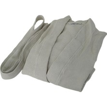 Miabella Home %100 Pamuk Waffle Pike Bornoz Unisex Hızlı Kuruyan Yumuşak Dokulu Şal Yaka
