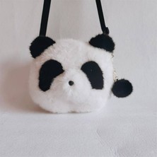 Aligs Panda Crossbody Çanta Avrupa Vizon Peluş Çanta Omuz Çantası (Yurt Dışından)