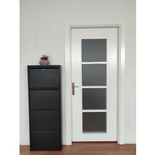 Ace 4'lü Metal Ayakkabılık Siyah Kilitli