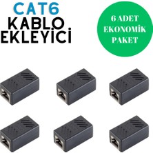 IRENIS 6 Adet Cat6 Ethernet Kablo Ekleyici, Birleştirici, Uzatıcı